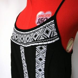 Embroidered Gauze Top, Tribal Tank Top, Hippie Top